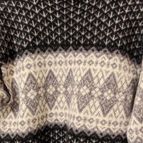 VINTAGE Perryville By KONEN MUNCHEN Wool Fair Isle Quarter Zip Men's Sweater - Picture 4 of 4